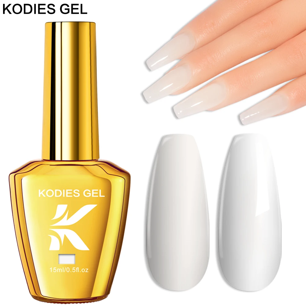 

KODIES GEL New Bottle Nail Gel Polish 15ML Milky White Funny Bunny 15ML Gel Varnish Semi Permanent UV Soak Off Manicure Gellak