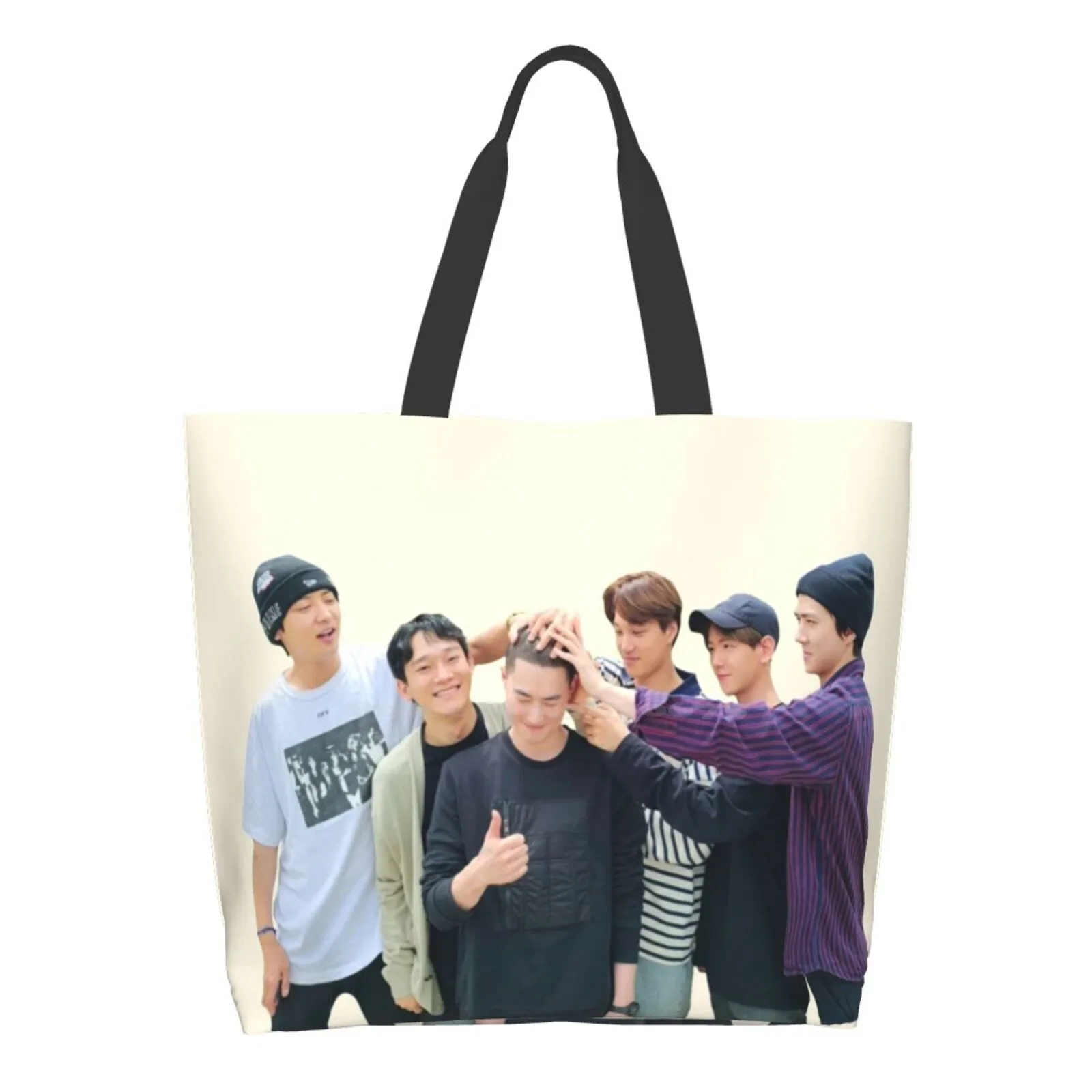 

Exo Suho Military Service Sticker Shopping Bags Girls Fashion Casual Pacakge Hand Bag Exo Military Suho Military Suho Kpop Kpop