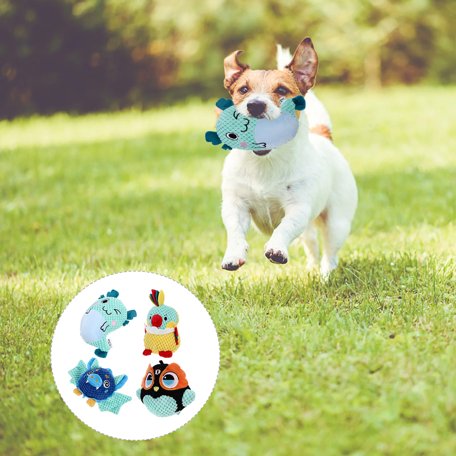 

4pcs Cartoon Pet Chewing Puppy Molar Toys Sound Pet Dog Plaything