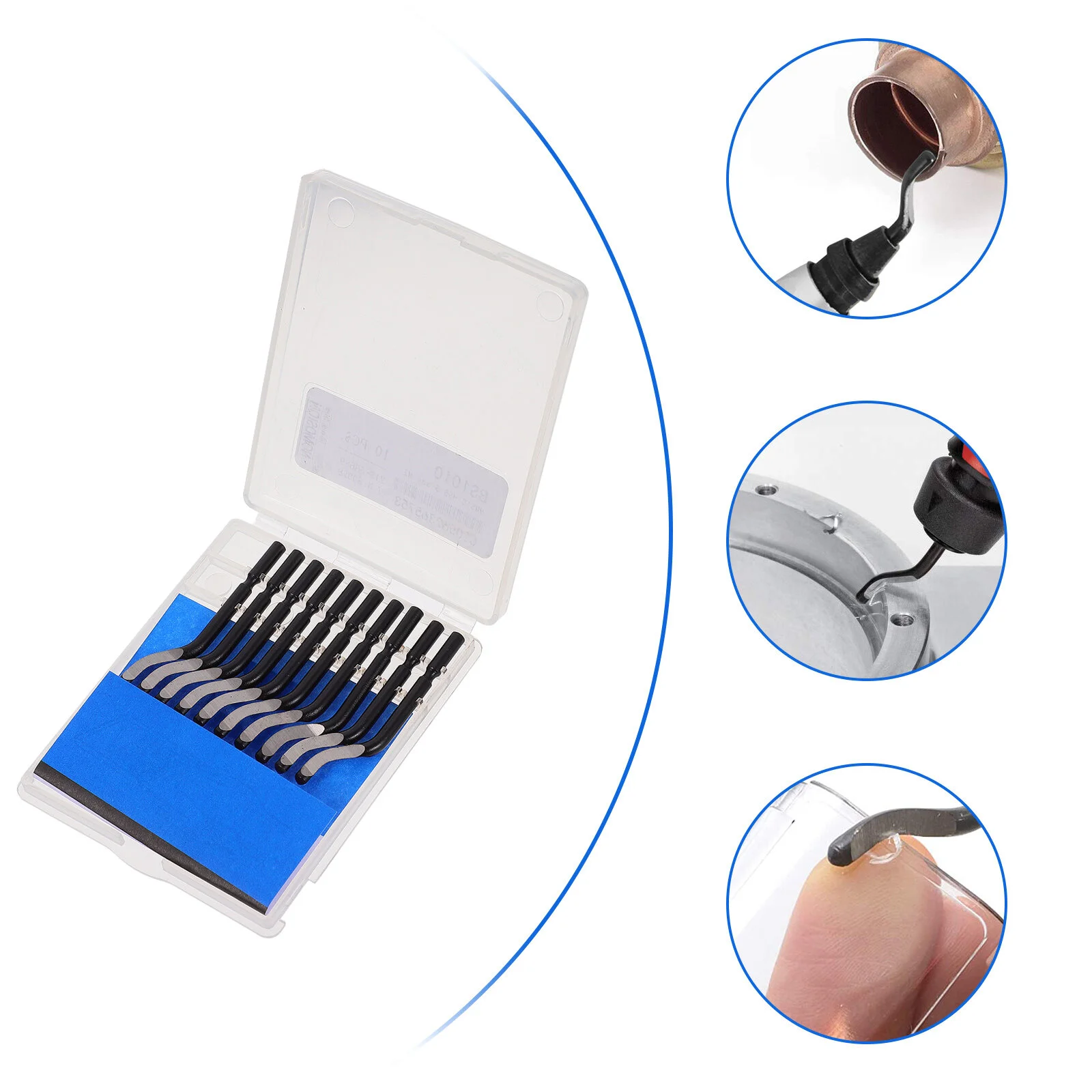 

10 Pcs Suite Hand Squeegee Trimming Stainless Steel Chamfering Tool Deburring Scraper Trimmer