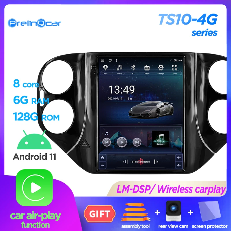 

For Volkswagen VW Tiguan 2010-2012 For Tesla Style Vertical Screen Android 10 Car Radio Multimedia Video Player Navigation GPS