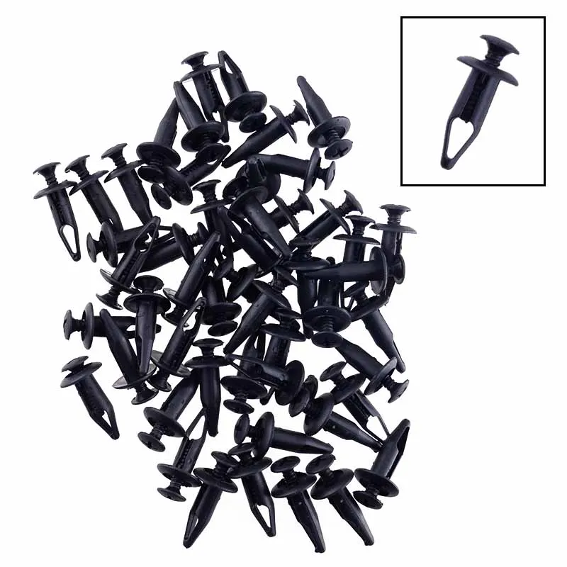 

N803709 200 шт. фиксатор бампера, заклепка крепления 15681408 803709S, подходит для GM Ford Auveco, черный пластик