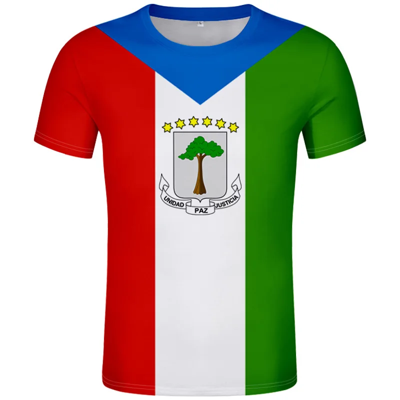 

Equatorial Guinea T Shirt Diy Free Custom Name Number Gnq T-shirt Photo Clothes Print Not Fade Not Cracked Tshirt Jersey Casual