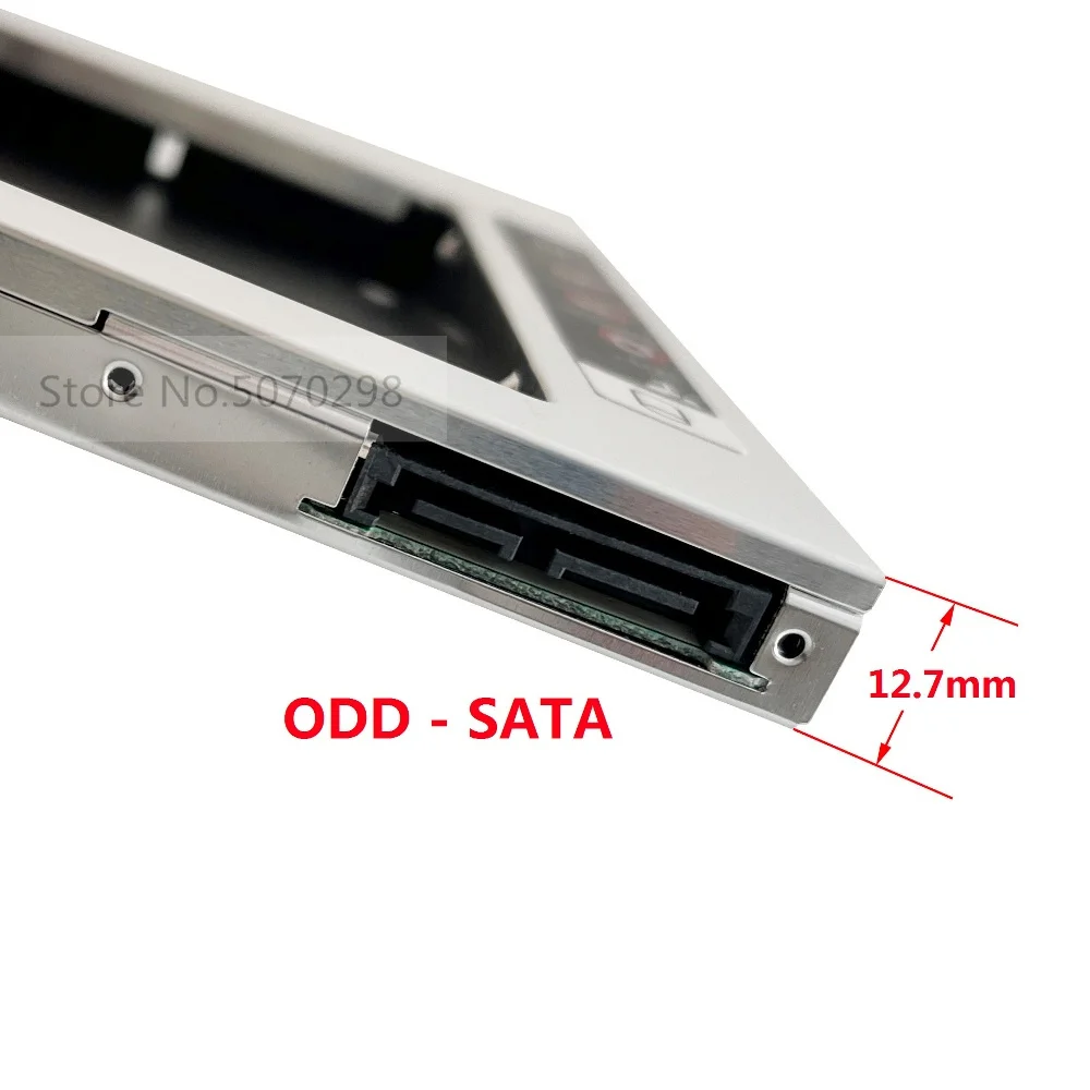 Универсальный 12 7 мм SATA 2-й жесткий диск HDD SSD оптическая рамка Caddy для серии HP Pavilion