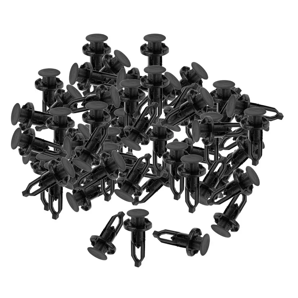 

100 8mm Hole Nylon Rivet Fastener Clips Push for Bumper