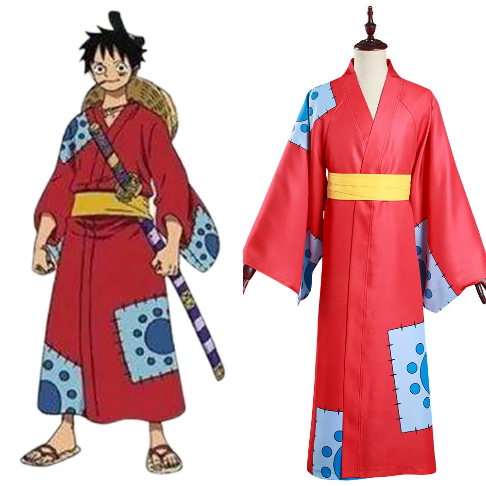 

Аниме ONE PIECE D. Luffy Косплей Костюм Кимоно наряды Хэллоуин Карнавальный Костюм