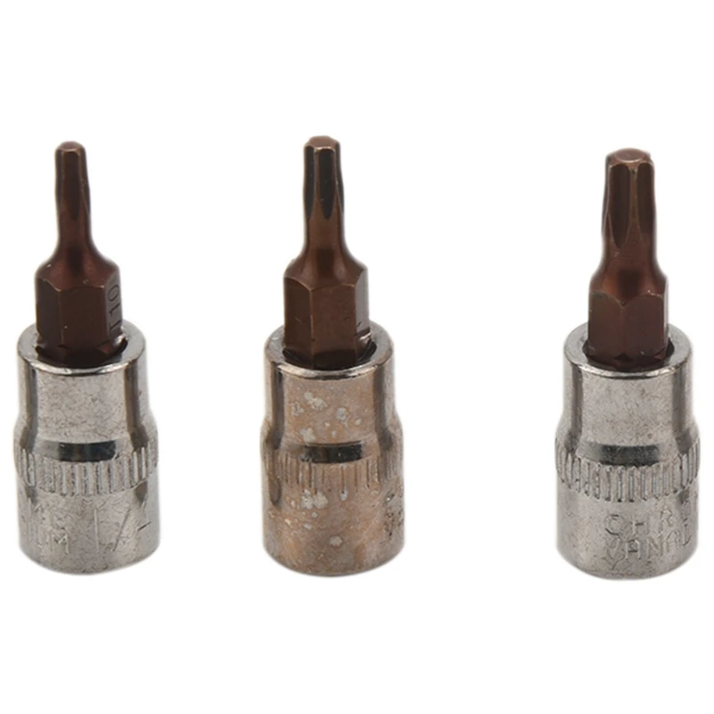Набор из 8 головок Torx адаптер с квадратным приводом 1/4 дюйма T8 T10 T15 T20 T25 T27 T30 T40 S2