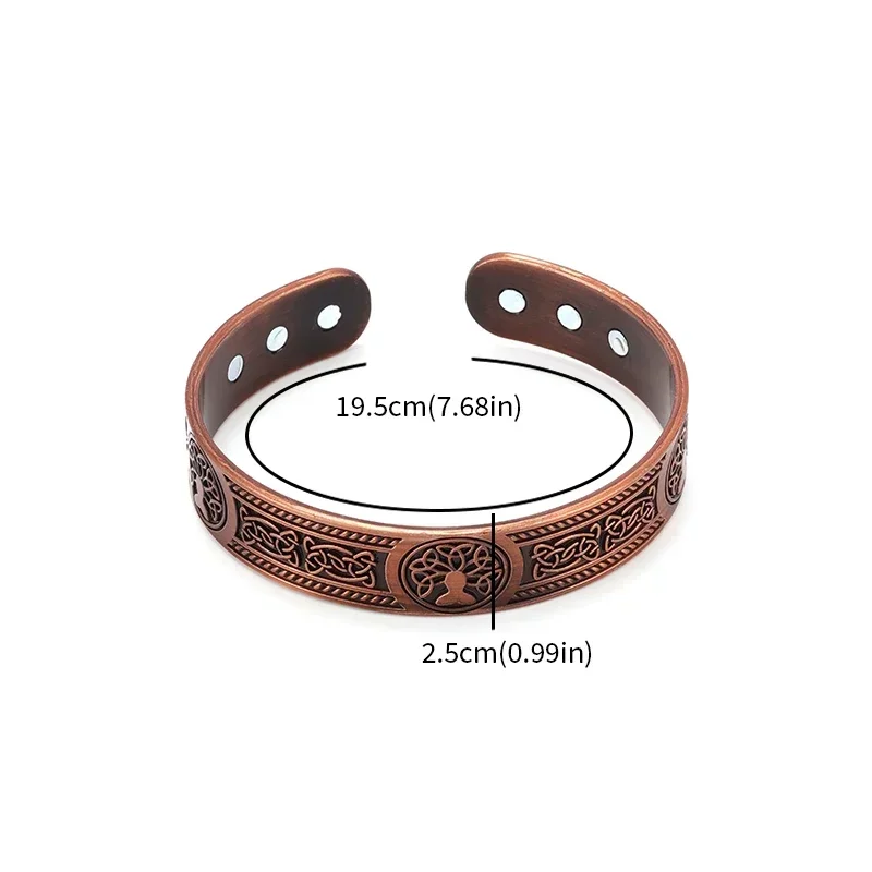 Ретро скандинавский цикл жизни дерево кельтский узел открытый браслет