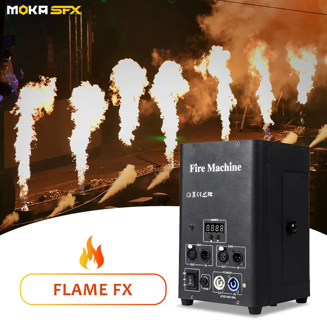 Сценический аппарат для огня MOKA SFX DMX проектор ночного клуба профессиональная