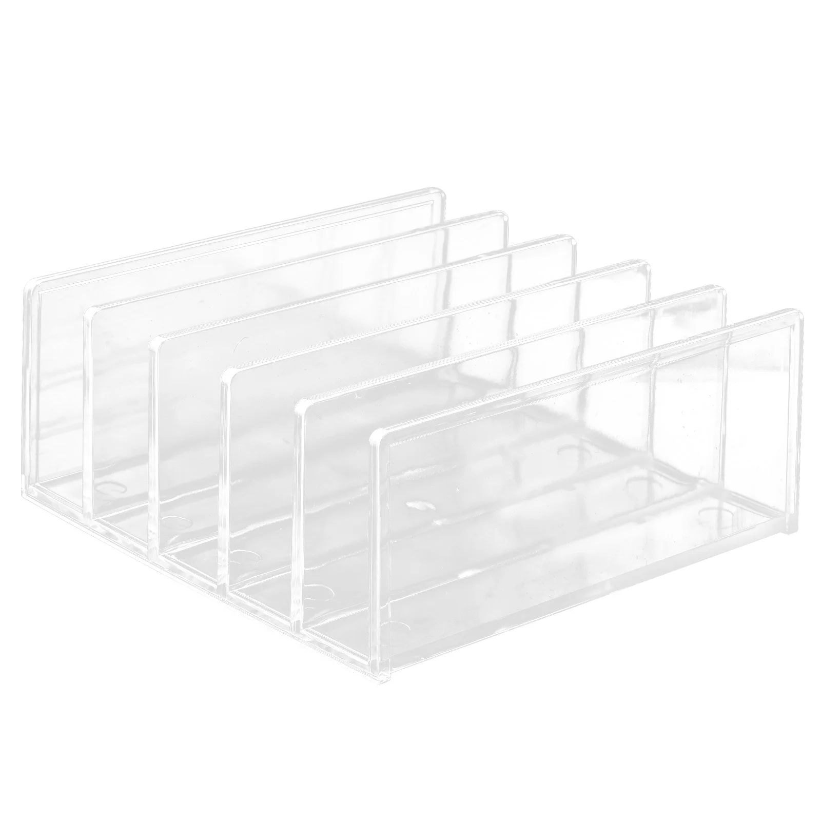 

Acrylic File Holder Book Storage Rack Ends Shelves Decorative Tabletop Bookstand Bookends Files Support