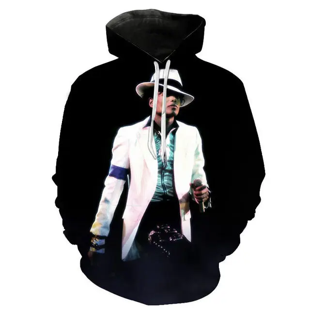 

2023 Rapper Singer Michael Jackson Hoodies 3D Print Male Coat Sweatshirt Men Women Fashion Oversized Hoodie Hip Hop Pullover