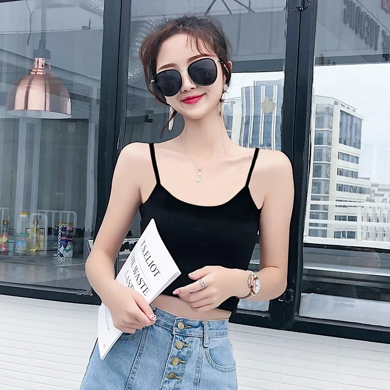 Женская майка из модала весна-лето сексуальная верхняя одежда топ с коротким