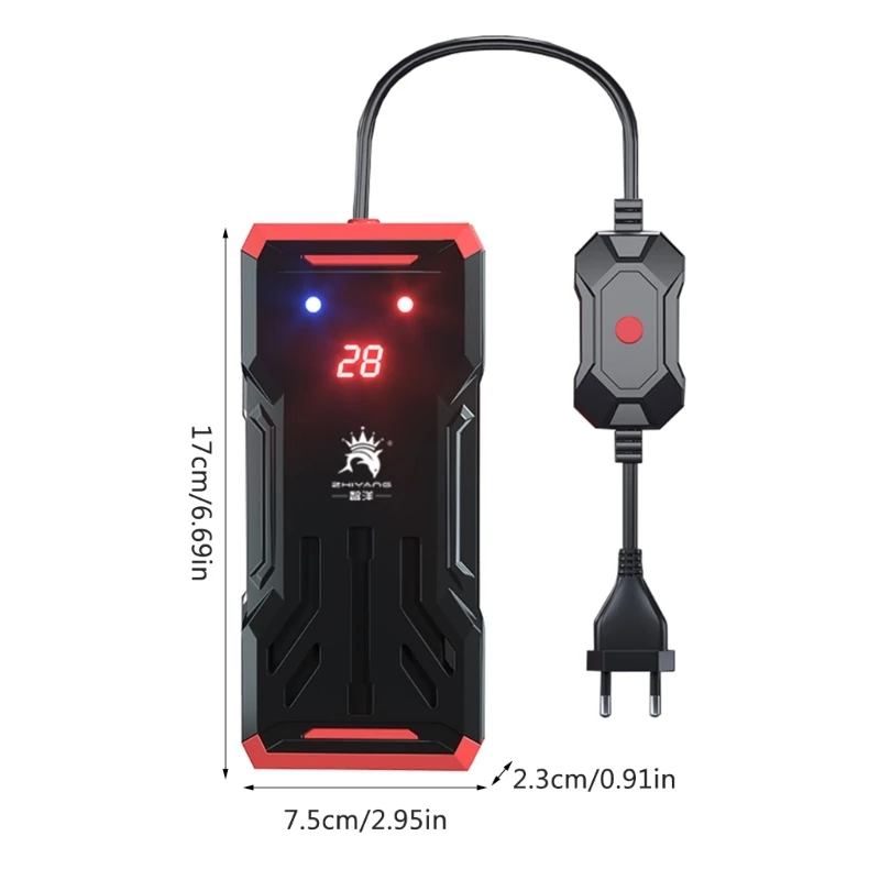 

Rapid Aquarium Heater Fish Freshwater Heater Auto Temperature LED Heater