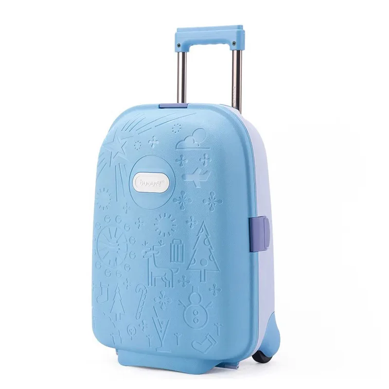 

KLQDZMS 17 inch PP high quality child rolling luggage kid travel cabin suitcase cartoon trolley suitcase with wheels