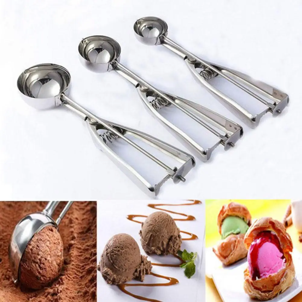 

Совок для мороженого из нержавеющей стали, ложка для картофеля, идеальный инструмент для льда, практичный инструмент для приготовления мячей, кухонные инструменты для приготовления крема A1f8