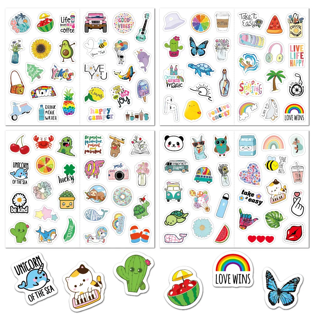 

High Quality Kawaii Anime Stickers for Kids Scrapbooking Supplies Stationery Journal Laptop Notebook Diary Decoration Sticker