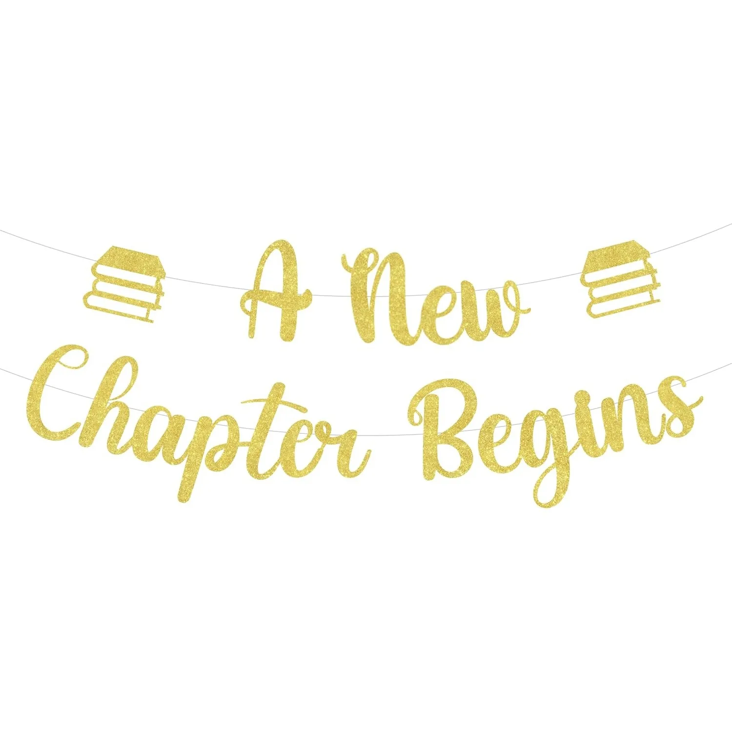 Сюрприз новая глава для начинающих баннер с золотым блеском тема книги украшения