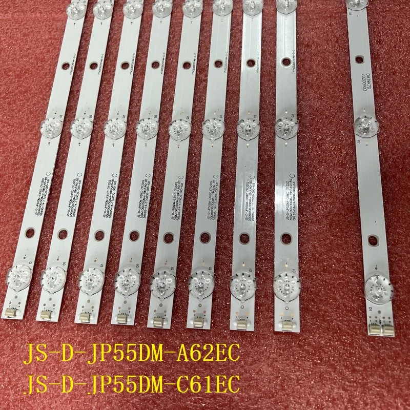 Светодиодная лента для подсветки (9) для BBK 55LEX-8158/UTS2 AKTV JS-D-JP55DM-A62EC C61EC 55DM1000/600MA-2BIN 55DM1000/300MA-ABIN/FHD ND55K4000