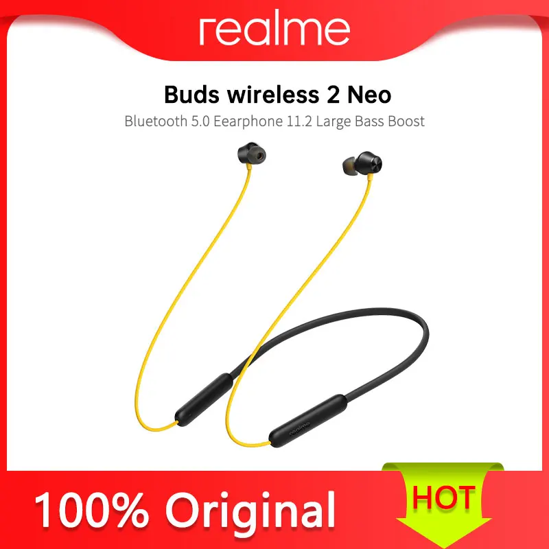 

Bluetooth-наушники Realme Buds Wireless 2 Neo с усилением басов