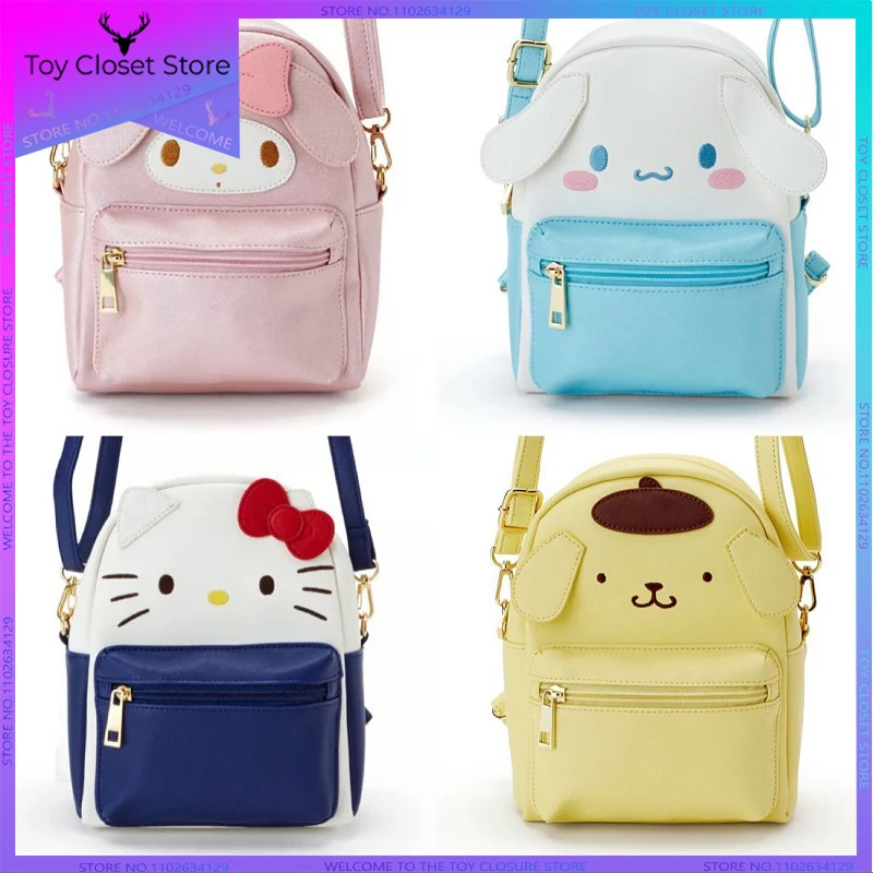 

New Sanrio Bag Hello Kitty Melody Onpompurin Kitty Kuromi Cinnamorol Anime Kawali Backpack Beauty Travel School Bag Girls Gift