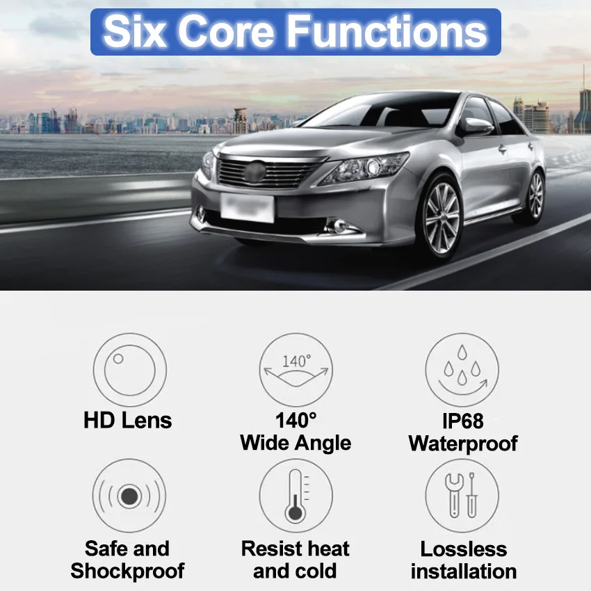 Широкоугольный 140 ° Автомобильная камера с логотипом переднего вида для BMW 5 серии