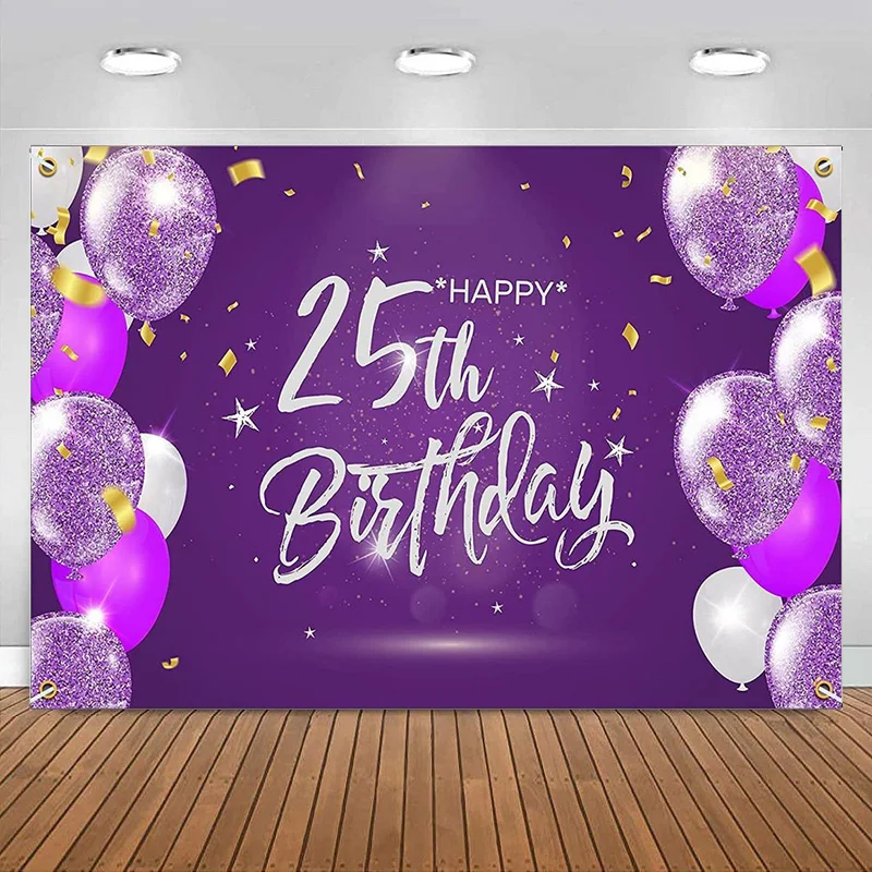 

Фон для фотосъемки с надписью «Happy 25th Birthday»