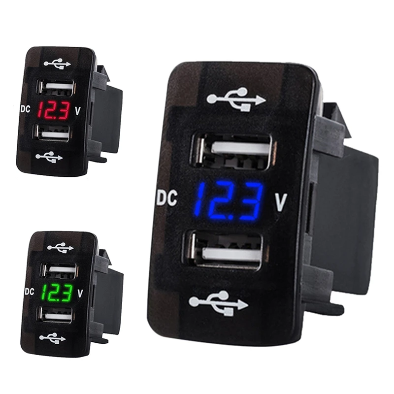 

12V-24V Car Charger Dual USB Charger With Voltage Waterproof Mobile Phone Charger For Honda