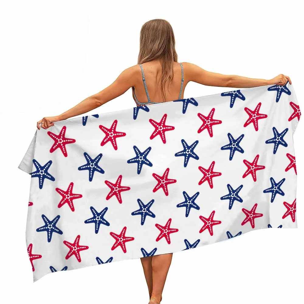Adult Swimming Printing Sunscreen Seaside Bohemia Fish Household Bath Towel
