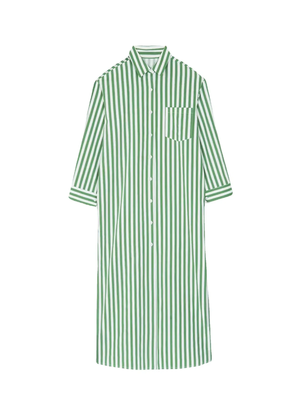 Длинное Полосатое платье-рубашка в евро-американском школьном стиле новинка