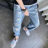 mens jeans fit neutral high grade streetwear hiphop tidal current spring and autumn college free shipping direct selling