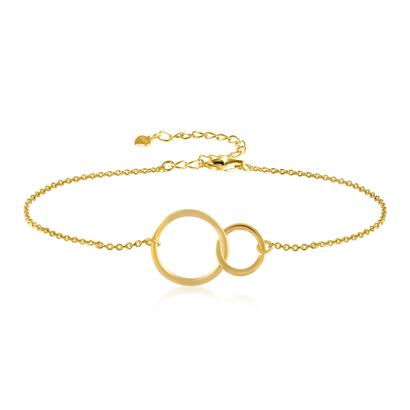 

BOAKO S925 стерлингового серебра браслет двойной круг браслет с геометрическим узором и Круг Подвеска в области ключицы для женщин, ювелирные и...