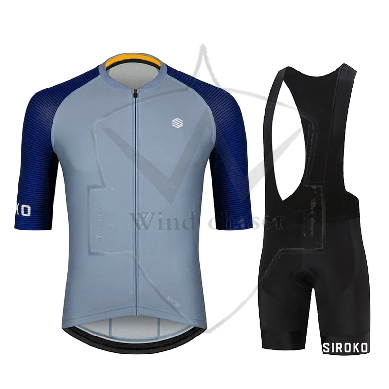 

SIROKO 2022 Cycling Jersey sets Bicycle Short Sleeve Cycling Clothing Bike maillot Cycling Jersey Bib shorts ropa de ciclismo
