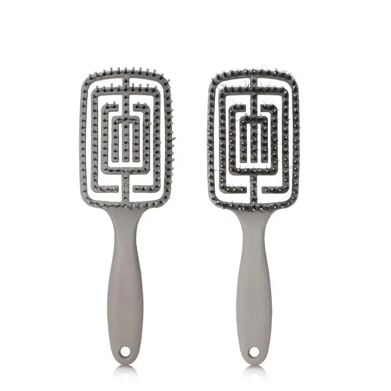 Щетка для волос массажная расческа головы щетина и нейлон женская щетка влажных