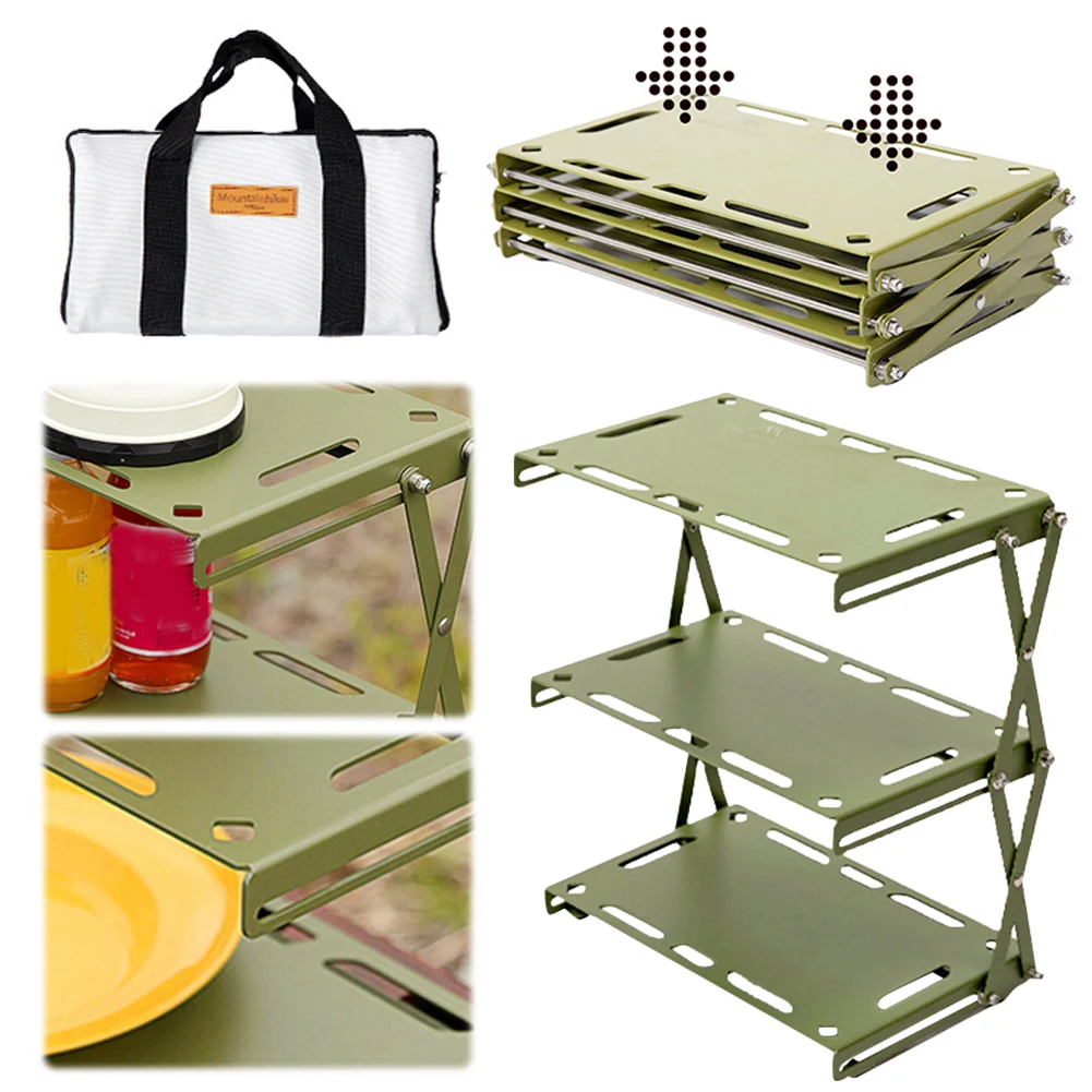 3-уровневая Складная стойка для кемпинга из алюминиевого сплава ...