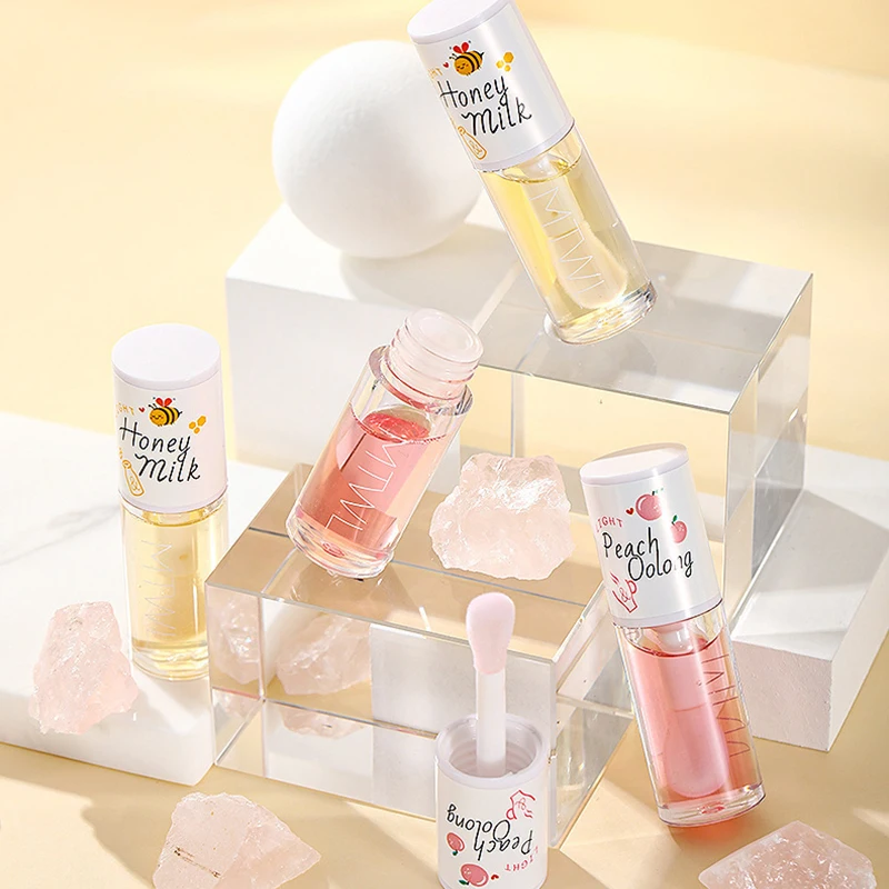 

Crystal Jelly Lip Oil Hydrating Plumping For Lipstick Lipgloss Tinted Clear Flavour Plumper Serum Lips Care Honey Peach Lip Balm