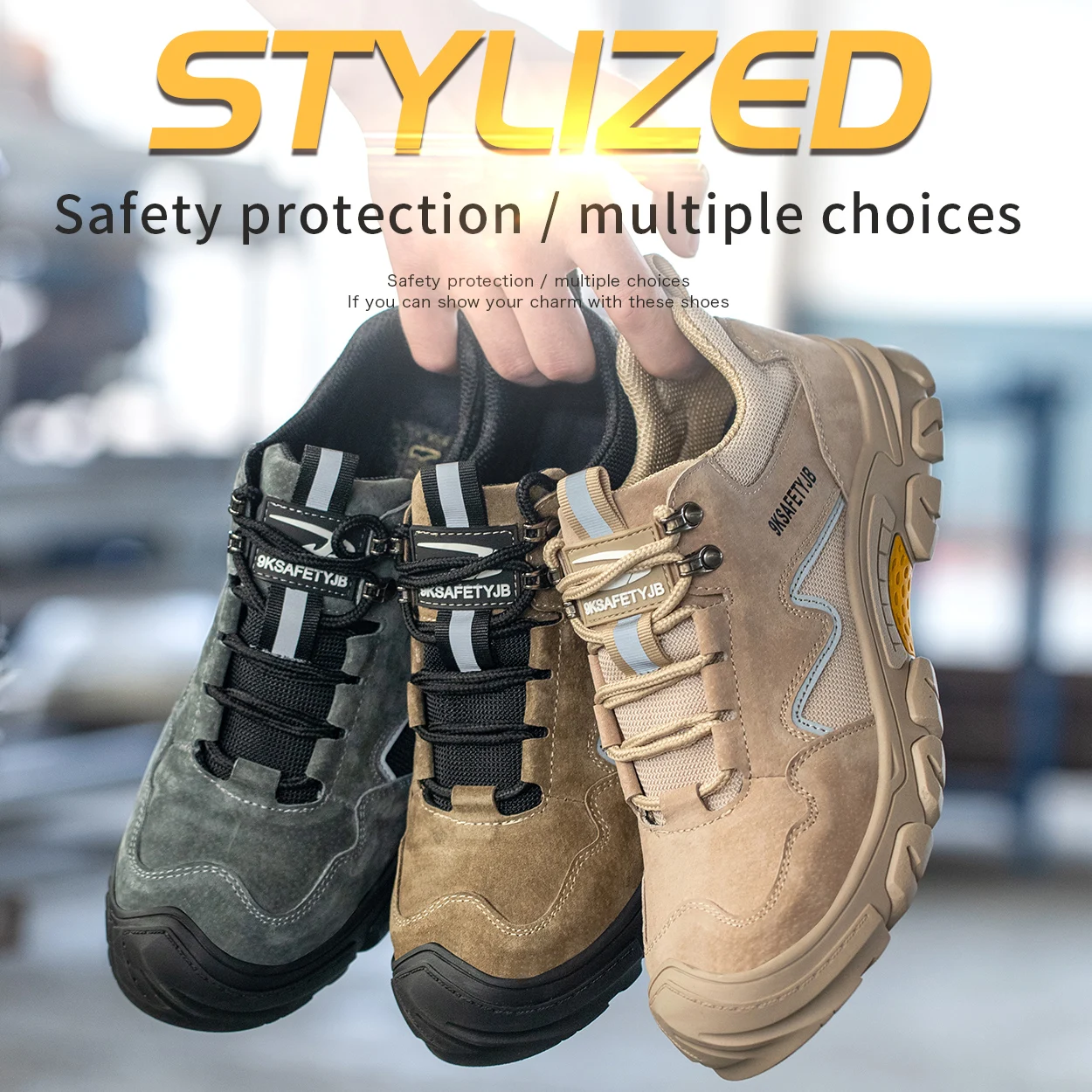 

High Quality Leather Safety Work Shoes Anti Smashing Puncture Proof Men Steel Head Labor Protection Spring Summer Autumn Winter