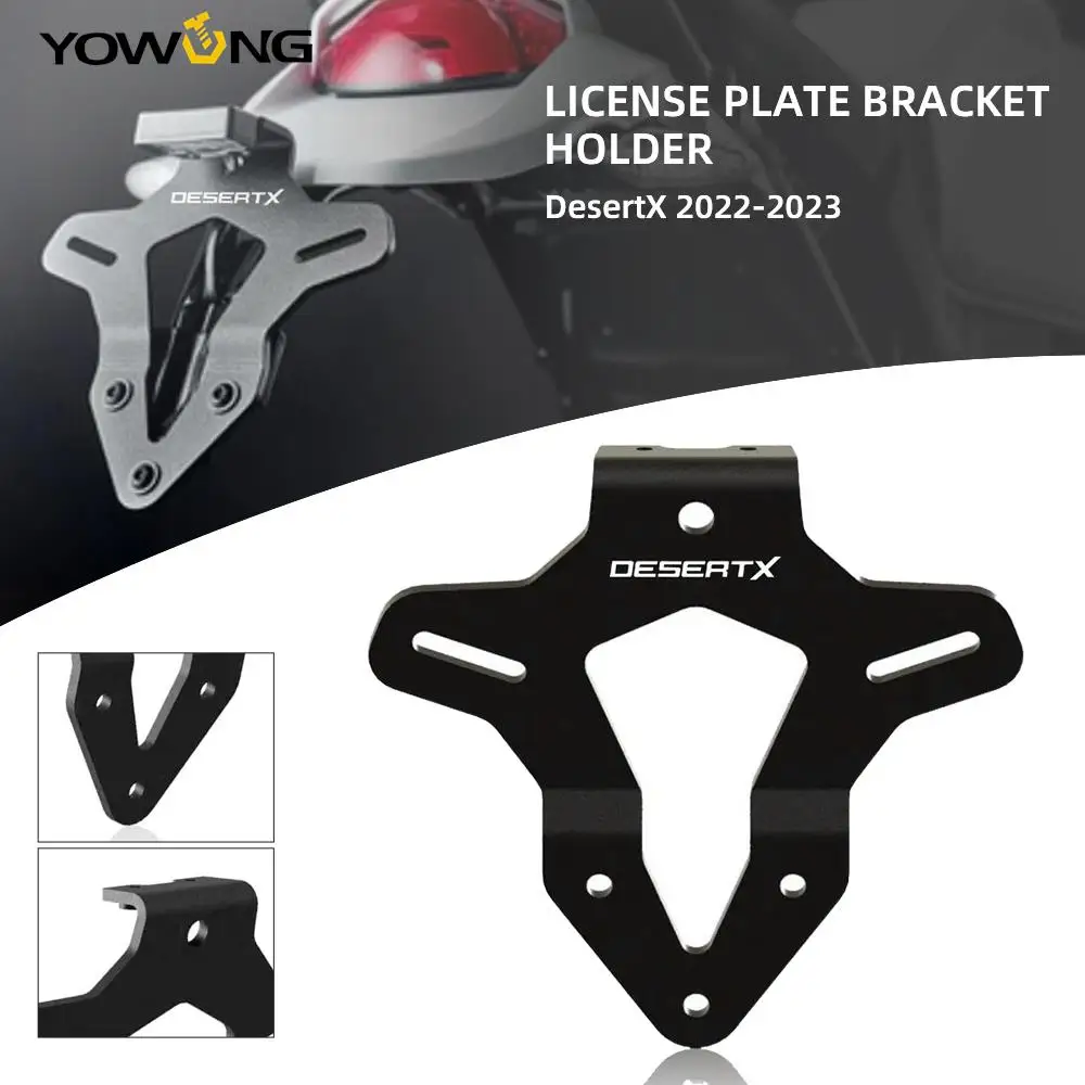 

NEW Motorcycle Rear License Plate Holder Bracket with Light Tail Tidy Fender FOR Ducati DesertX Desert X 2022-2023 CNC Aluminium