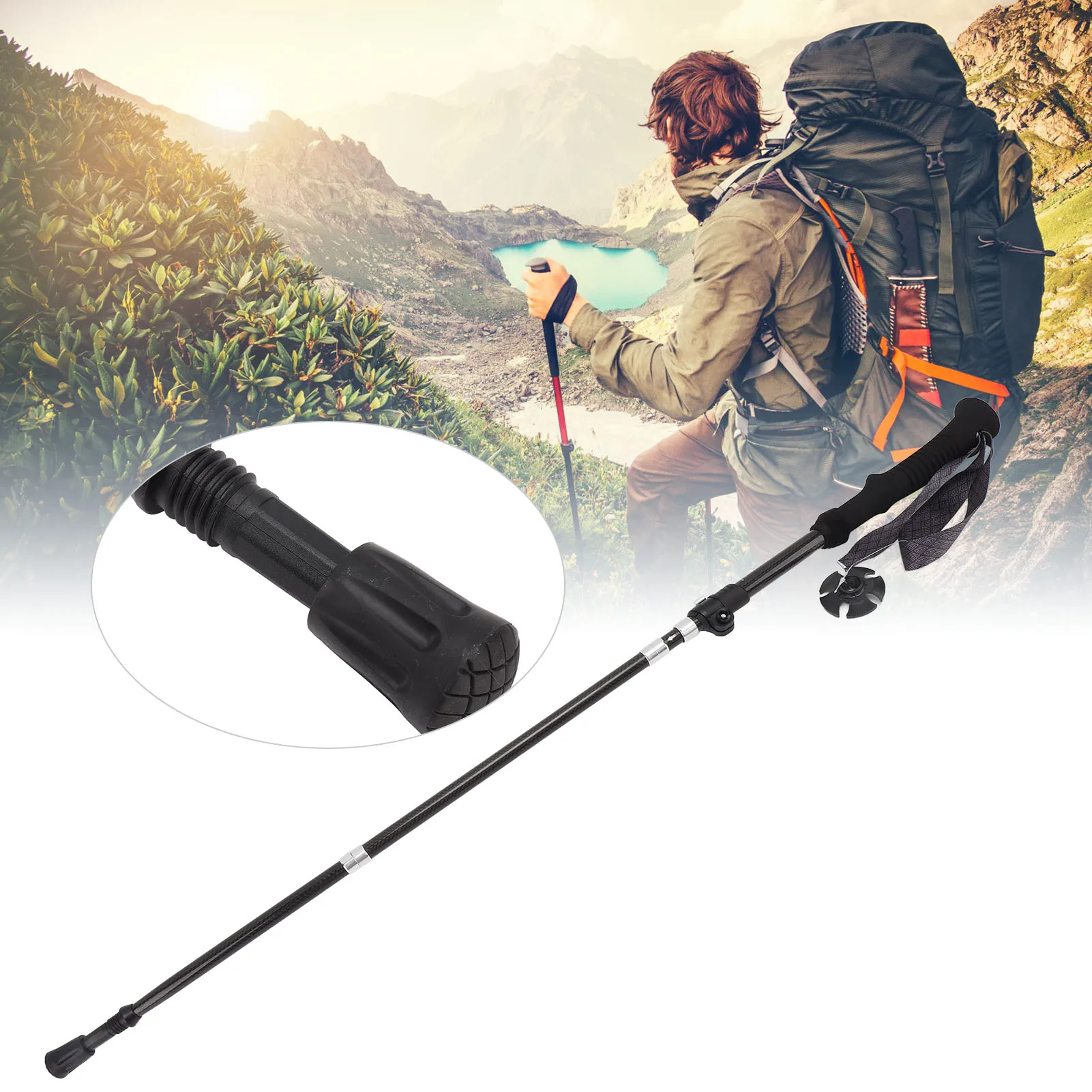 Складная трость для предотвращения скольжения Легкая портативная регулируемая