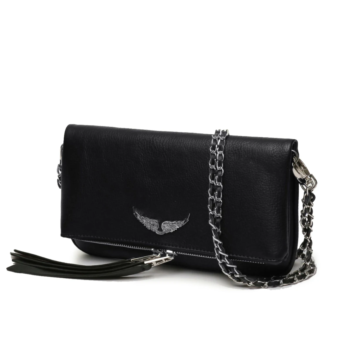 

ZADIG Shoulder Bags For Women Crossbody Bag Designer Wing Decoration 2 Chains Straps Flap Zipper Sacàbandoulière Sunny handtas