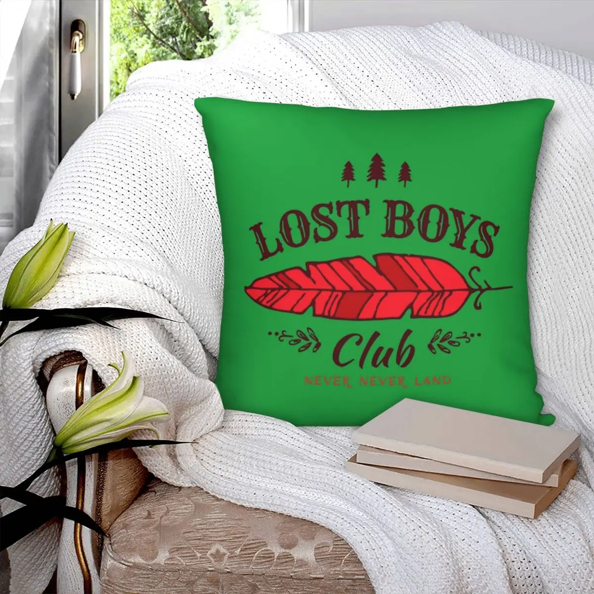 Квадратная наволочка Lost Boys Club Питер Пэн полиэстер лен бархат креативный Декор на