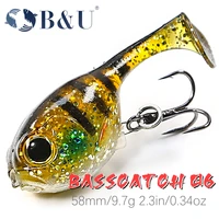bu 58mm 9 7g balloonfish hot sale silicone soft bait deraball with quality hook pesca artificial fishing lure tackle bass lure
