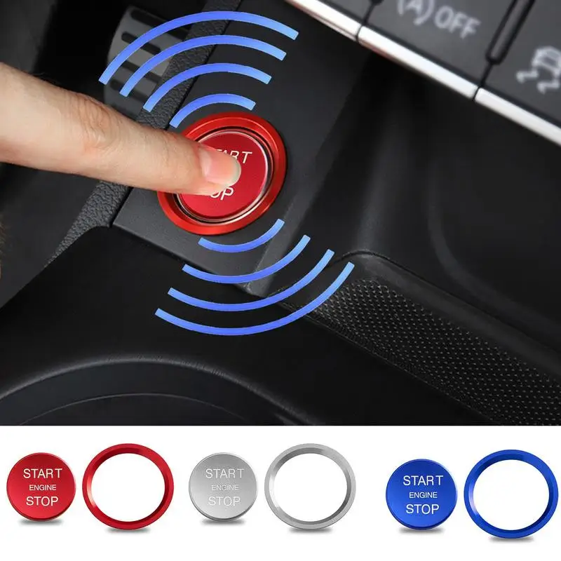 

Нажимная крышка кнопки пуска автомобиля, универсальная декоративная крышка кнопки двигателя, нажимная кнопка пуска, накладка, Сменные аксессуары для интерьера автомобиля
