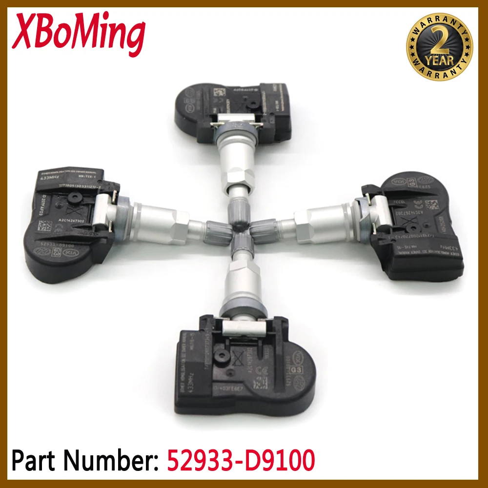 

52933-D9100 Car TPMS Tire Pressure Monitor Sensor For Genesis G90 Hyundai IONIQ SANTA FE VELOSTER Kia NIRO SORENTO 433Mhz