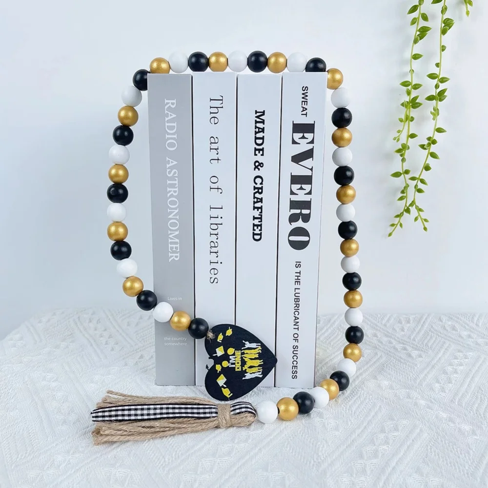 

Household Wood Bead Garland Farmhouse Beads Graduation Season Farmhouse Beads Decoration Supplies Dropship