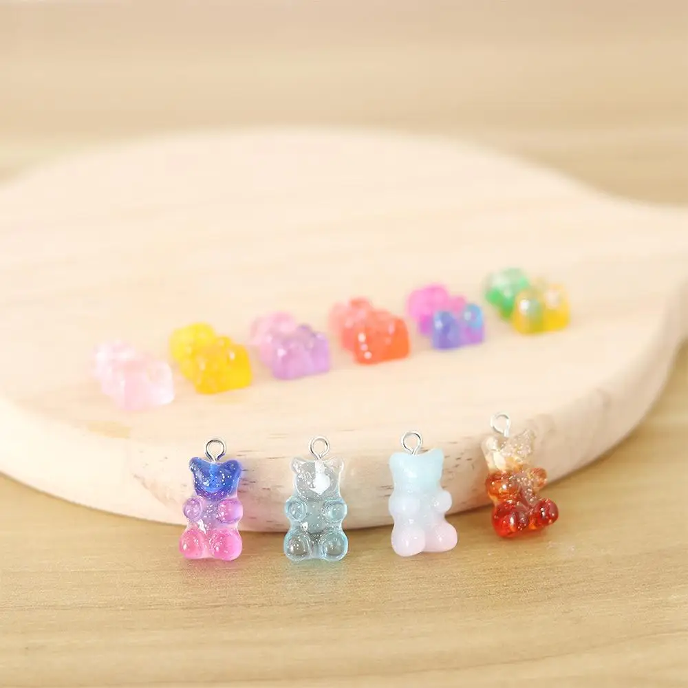 

Flat Back 23*11mm Resin For Earrings Necklace Making DIY Decoration Charms Gummy Bear Pendant Jewelry Findings