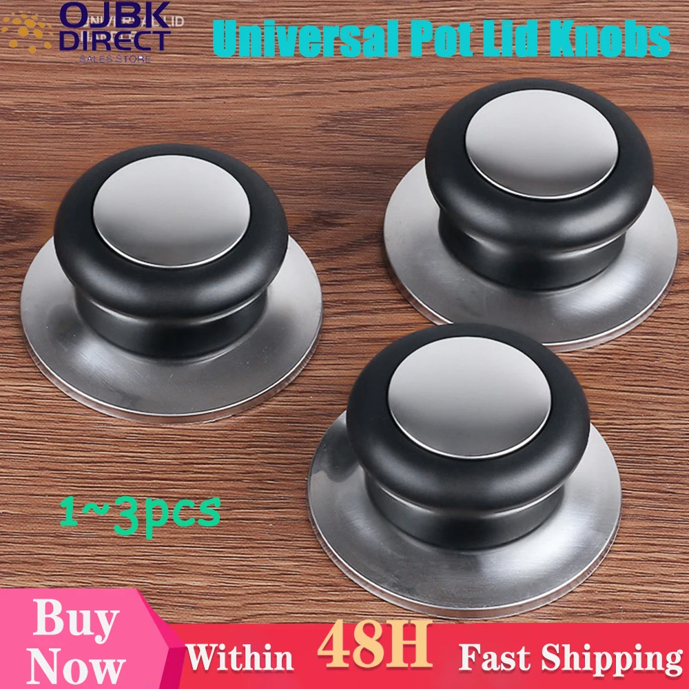 

1~3PCS Universal Pot Lid Holding Handle Glass Lib Cover Knob Cap Replacement Lifting Handle Kitchen Cookware Handgrip Pan Part