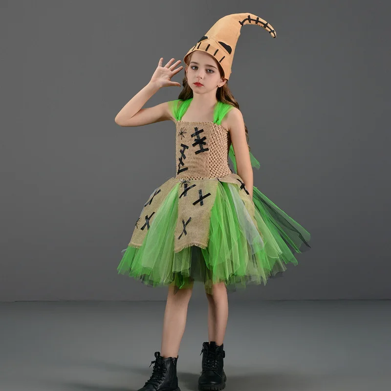 Костюм для косплея монстра на Хэллоуин девочек платье-пачка из нейлоновой сетки