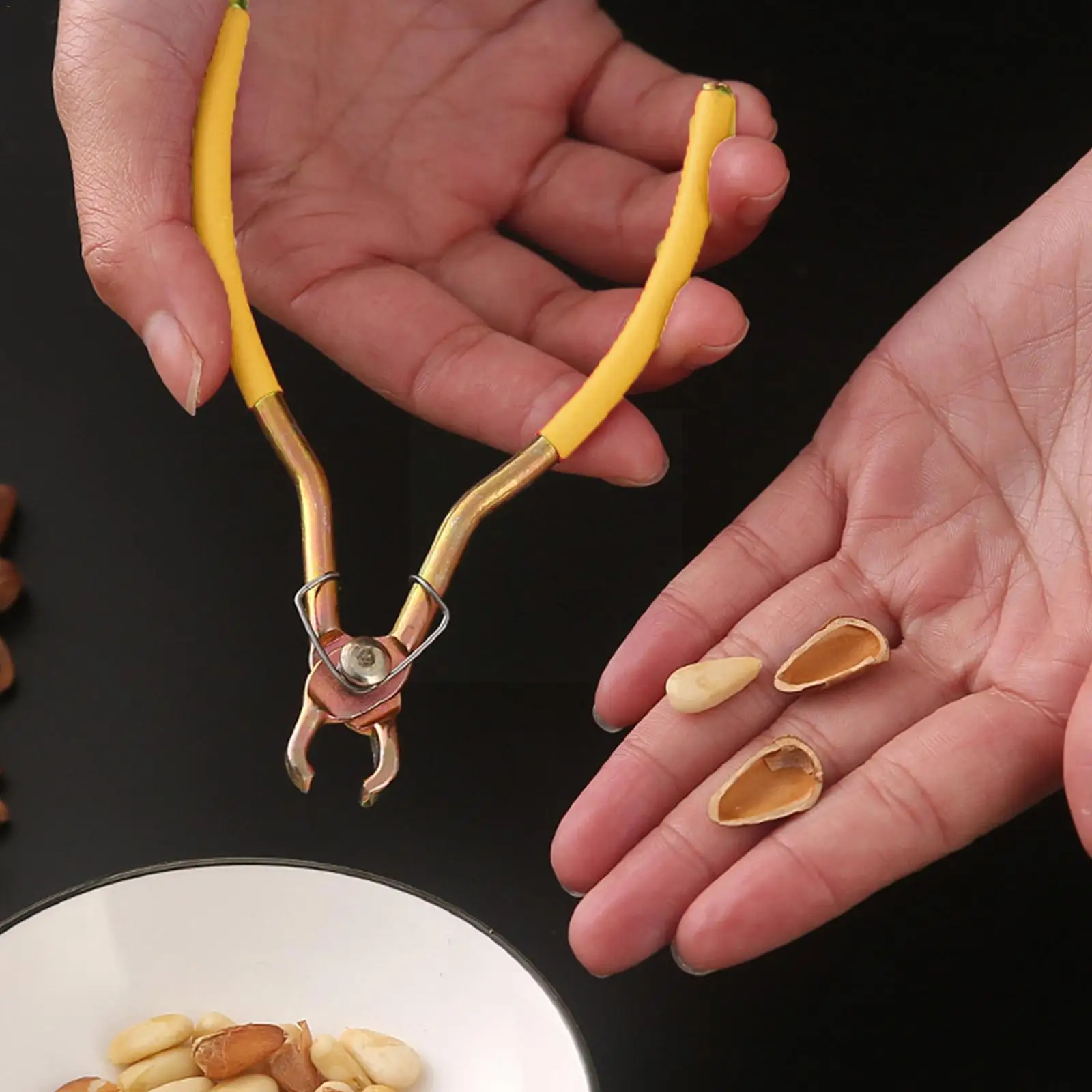 Зажим для сосновых орехов, многофункциональная фурнитура с красными ручками, зажим для сушеных фруктов X4F0