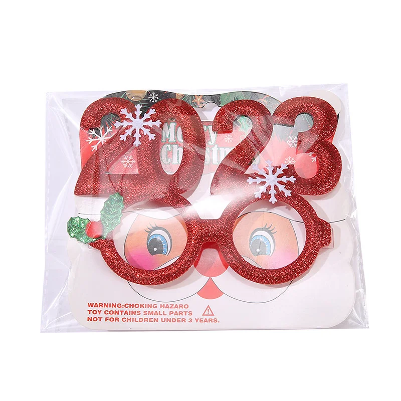 

Happy New Year Eyeglasses 2023 Paper Glasses Heanband Frame Photo Booth Props For New Year's Eve Party Celebration Party Supplie