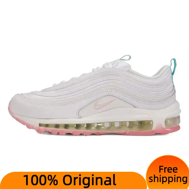 Женские кроссовки Nike Air Max 97 белые почти зеленые
